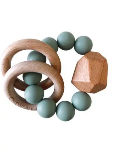 Hayes Silicone + Wood Teether / Succulent