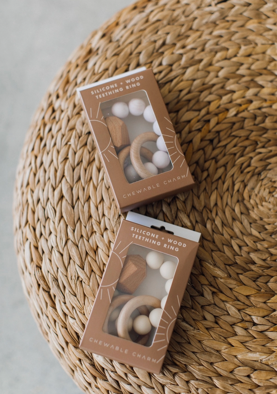 Hayes Silicone + Wood Teether / Succulent