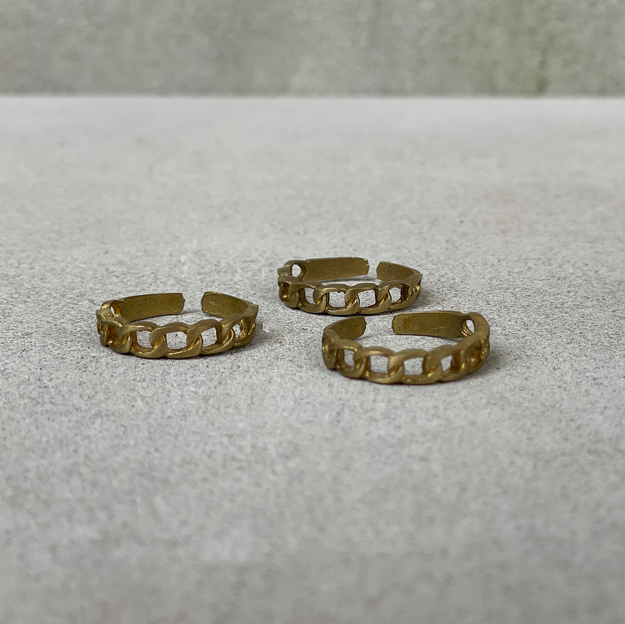 CROSSLYNE - Brass Chainlink Ring