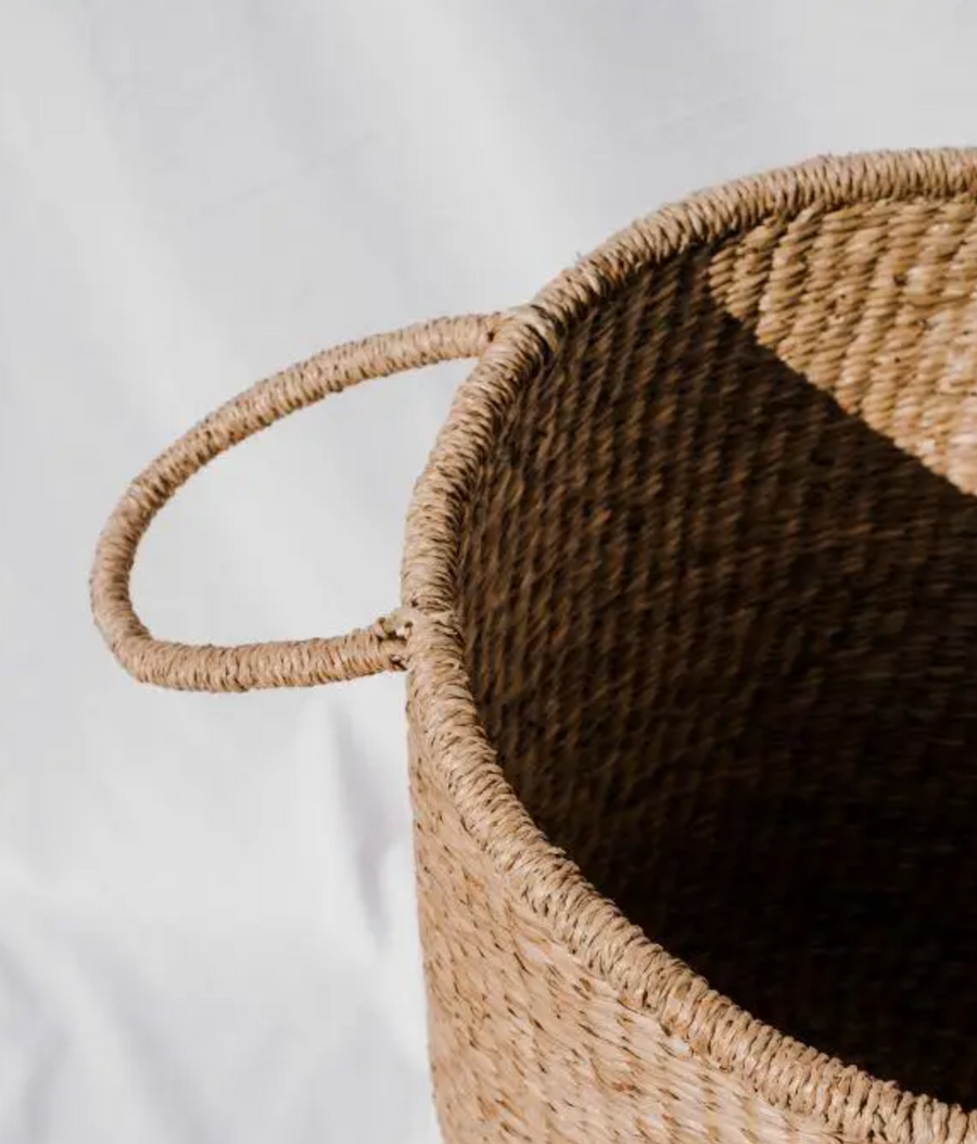 Seagrass Storage Basket with Handles