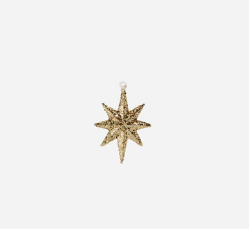 Glass Glitter Star Ornament