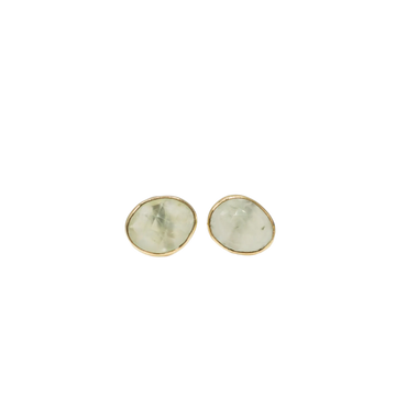Gem Rose Cut Prehnite Earrings