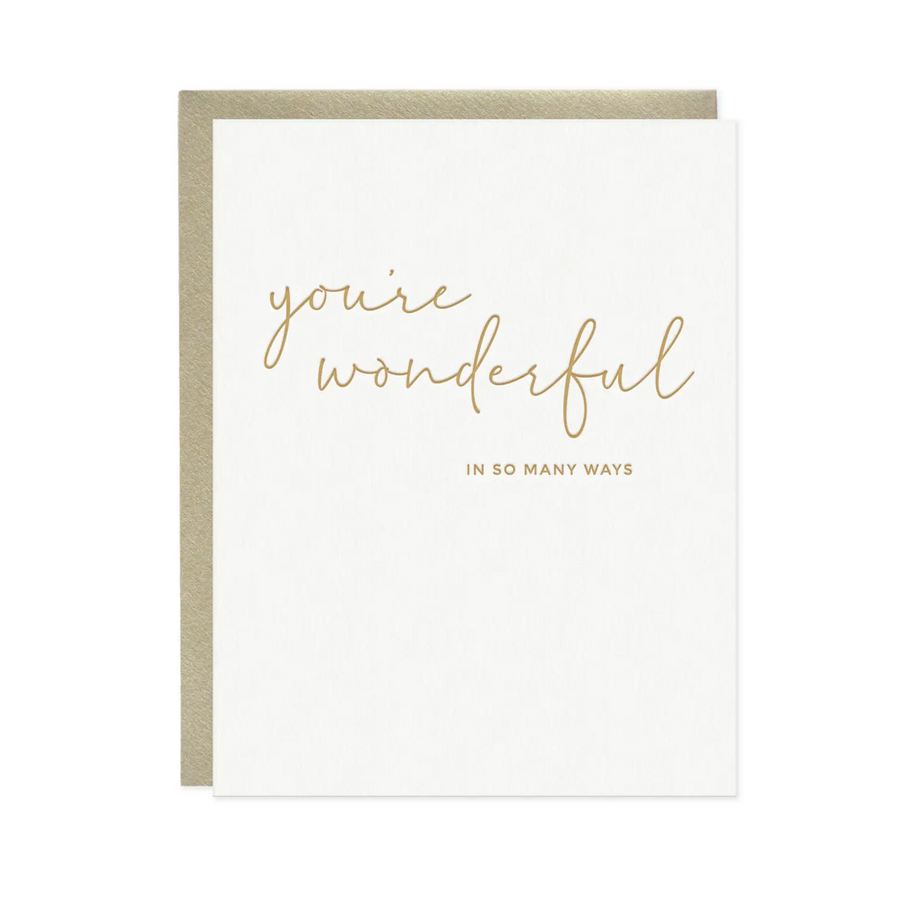 You're Wonderful In So Many Ways Card