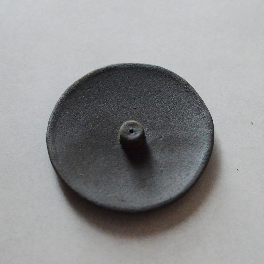 Raw Black Clay Incense Holder