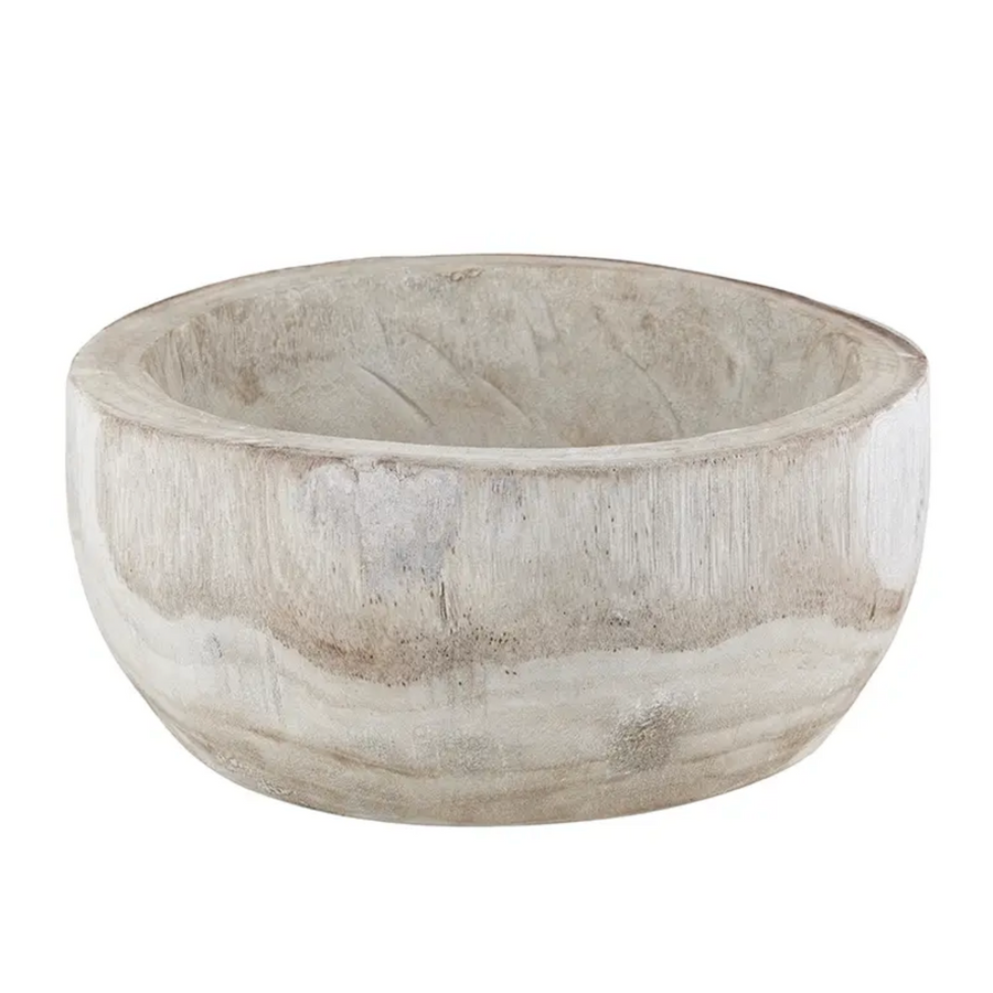 Paulownia Wood Serving Bowl / Grey