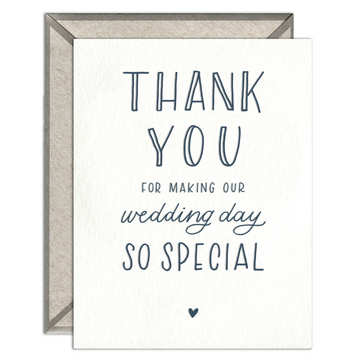 Thank You For Making Our Wedding Special Card