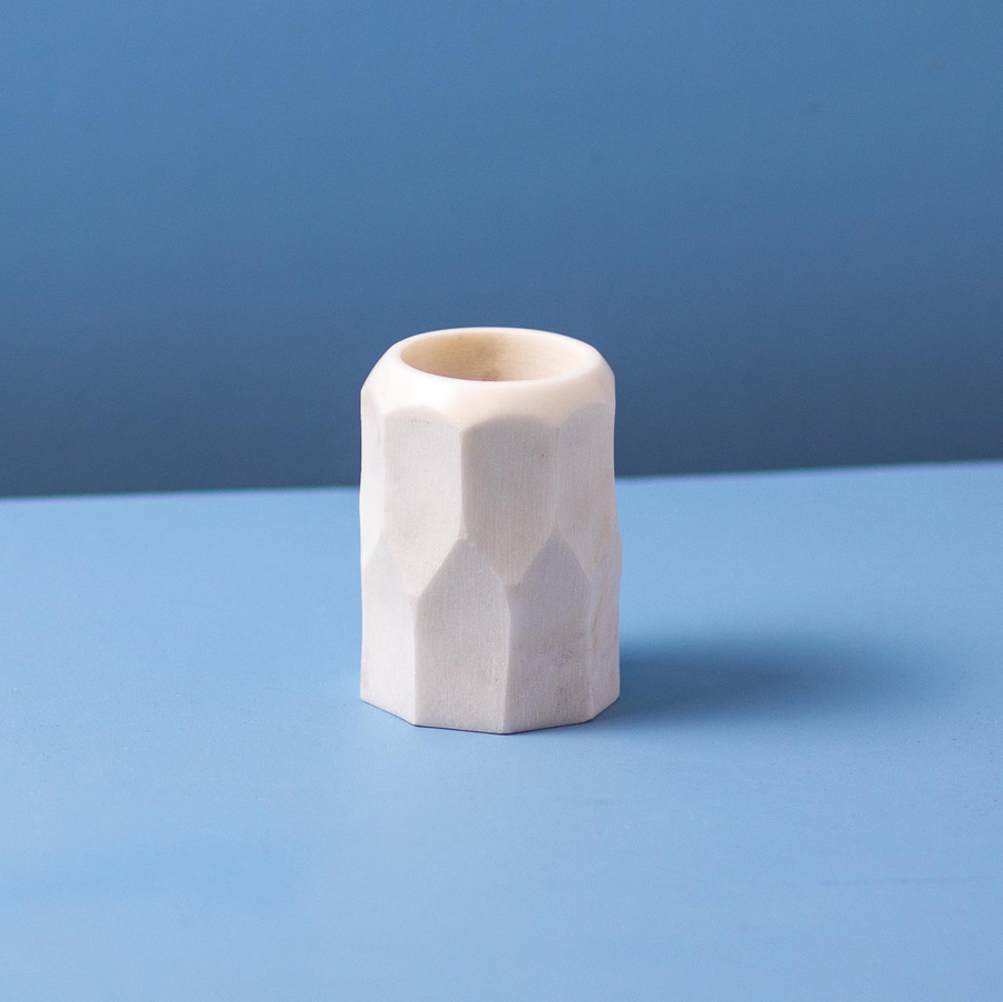 Faceted Marble Toothbrush Holder