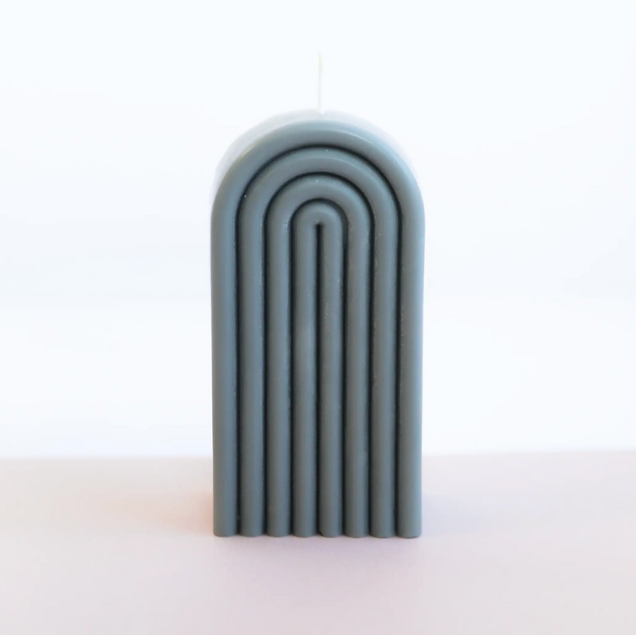 Tall Arch Grey Candle
