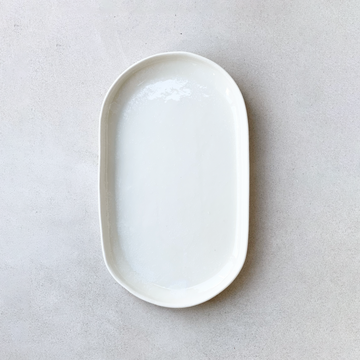 Lauren HB Oval Tray / Frost White