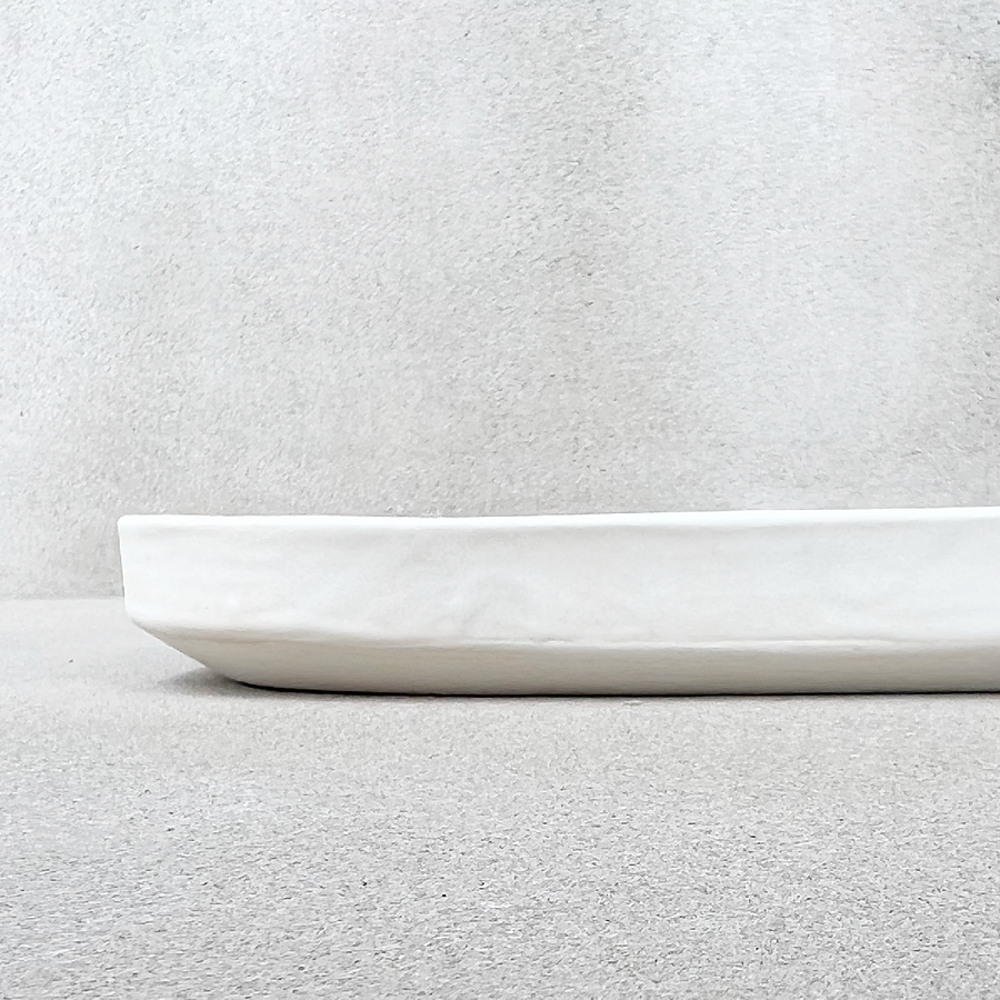 Lauren HB Oval Tray / Matte White