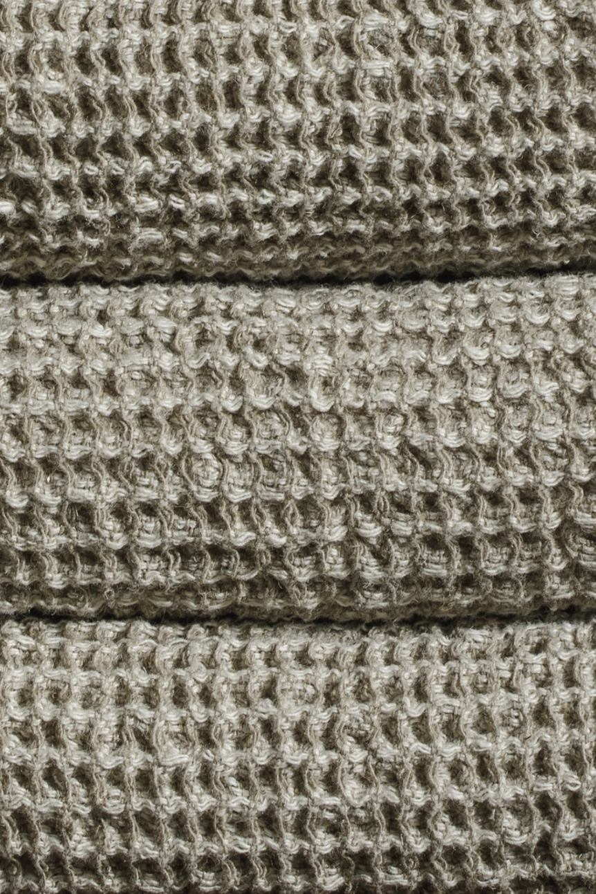 Linen waffle bathroom towel / Mini wipe