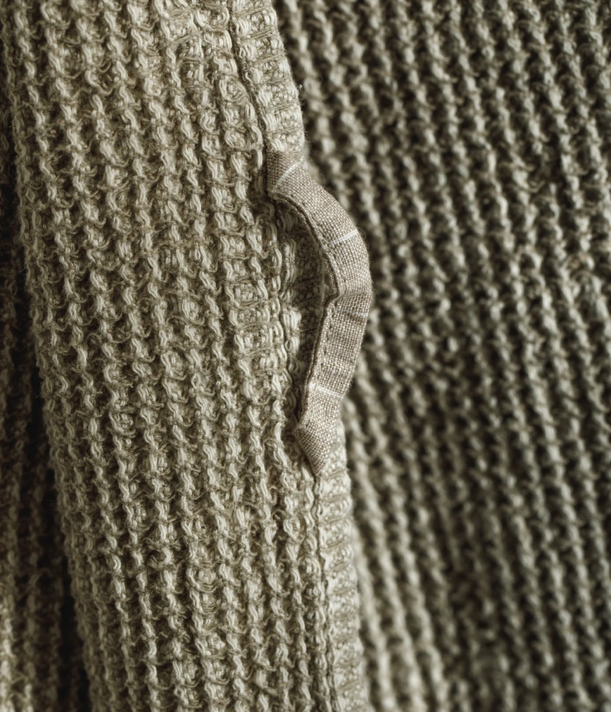 Linen waffle bathroom towel / Mini wipe