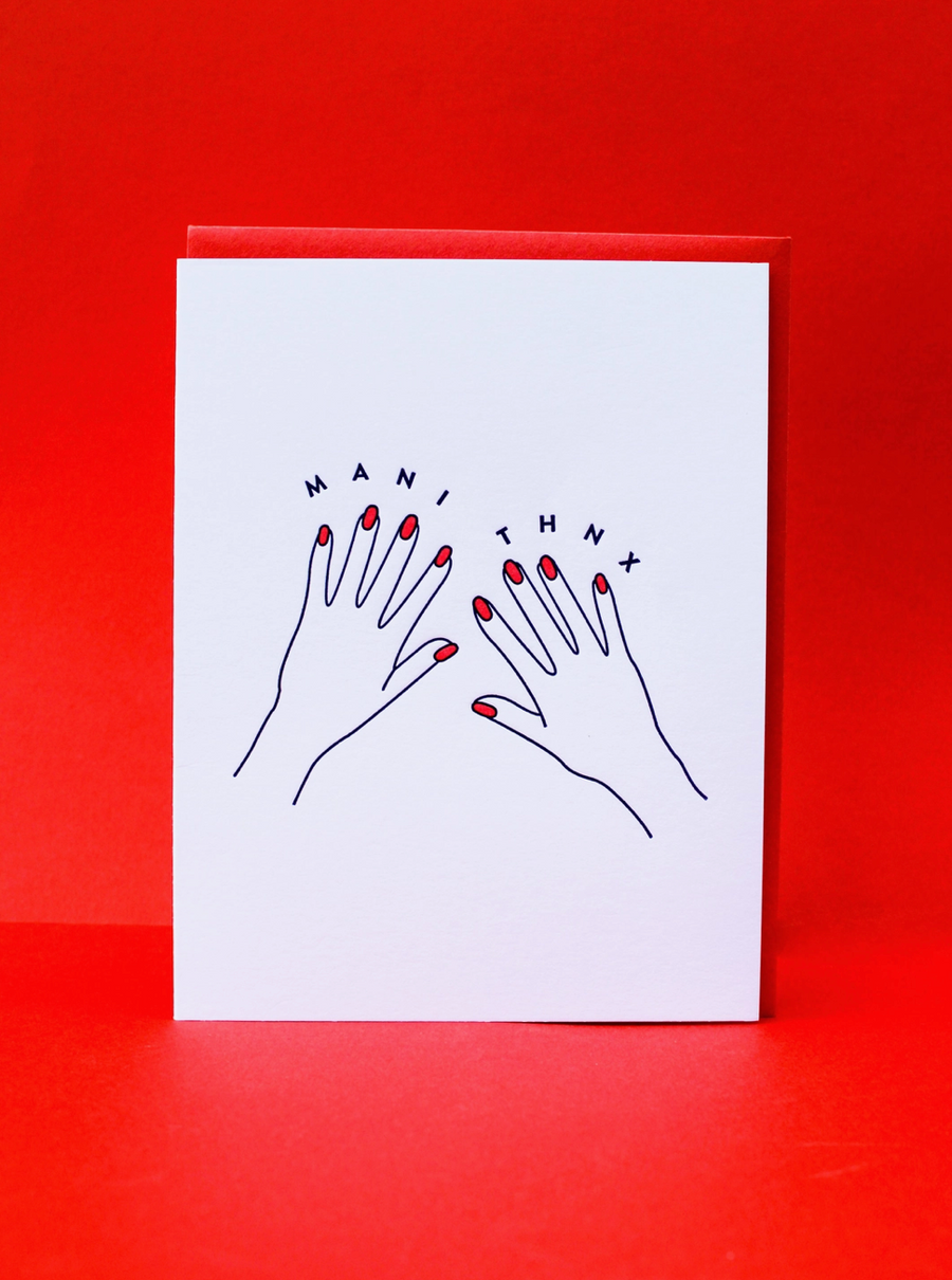 Mani Thnx Greeting Card