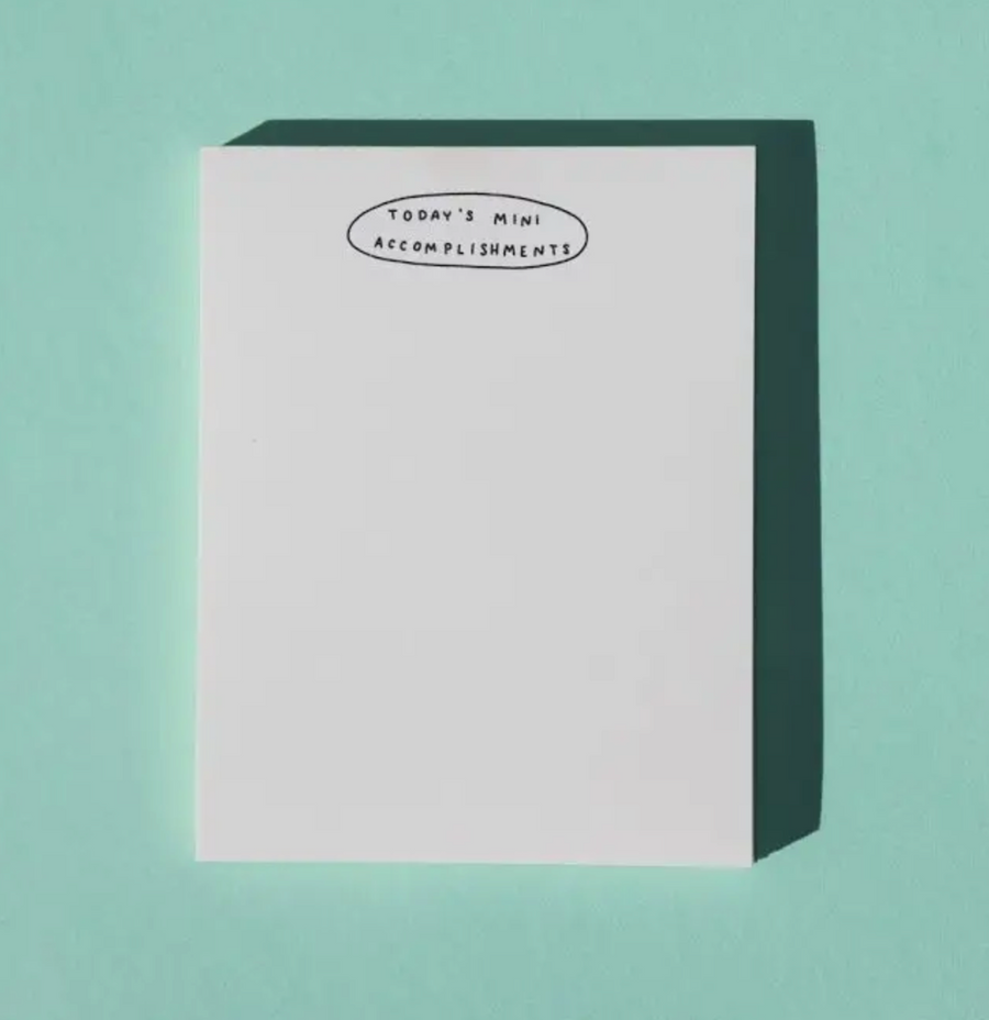 Today's Mini Accomplishments Riso Notepad