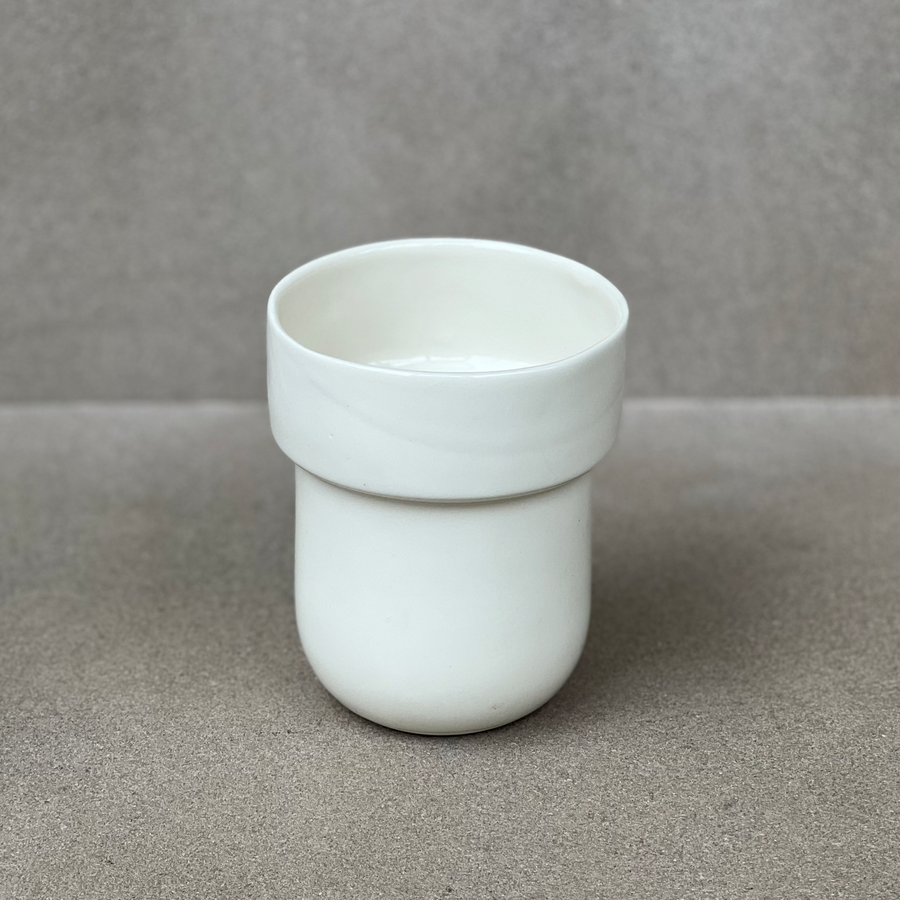 TQD PorcelainPlanter / Gloss Bone White W/Lip