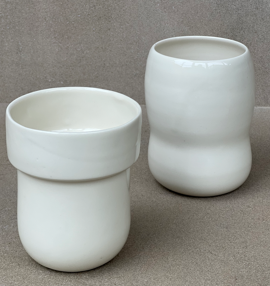 TQD PorcelainPlanter / Gloss Bone White W/Lip