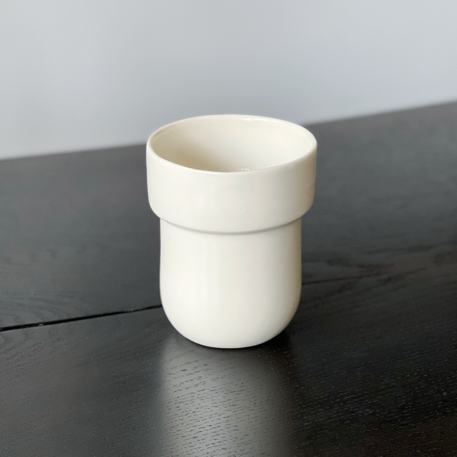TQD PorcelainPlanter / Gloss Bone White W/Lip