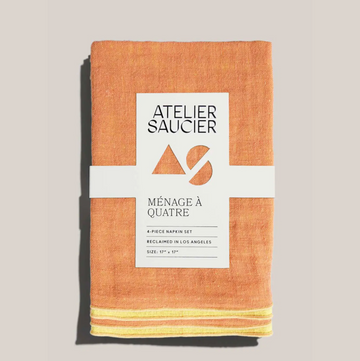 Creamsicle Linen Napkin Set of 4