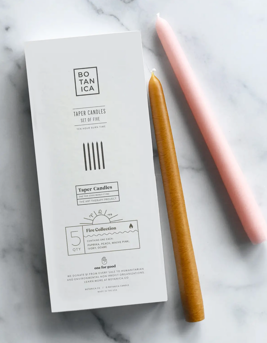 Botanica Zodiac Taper Candles | Fire