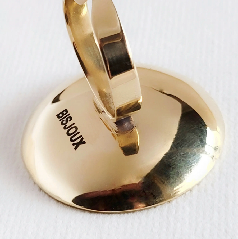 Brass convex dome ring