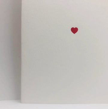 Red Heart Letterpress Card