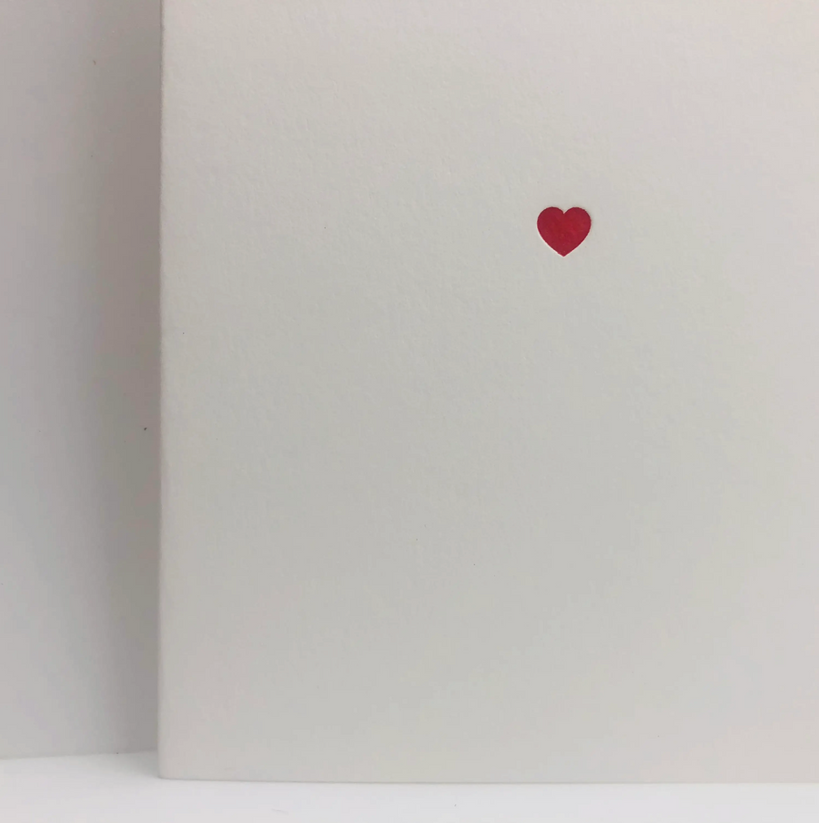 Red Heart Letterpress Card