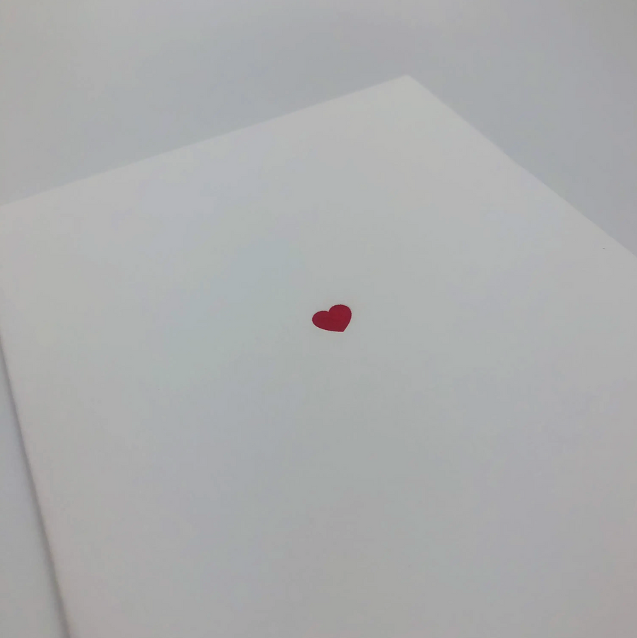 Red Heart Letterpress Card