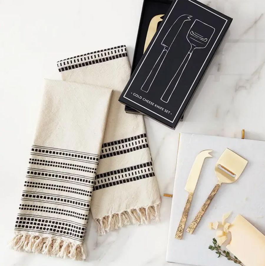 Tea Towel / Black and White / set of 2