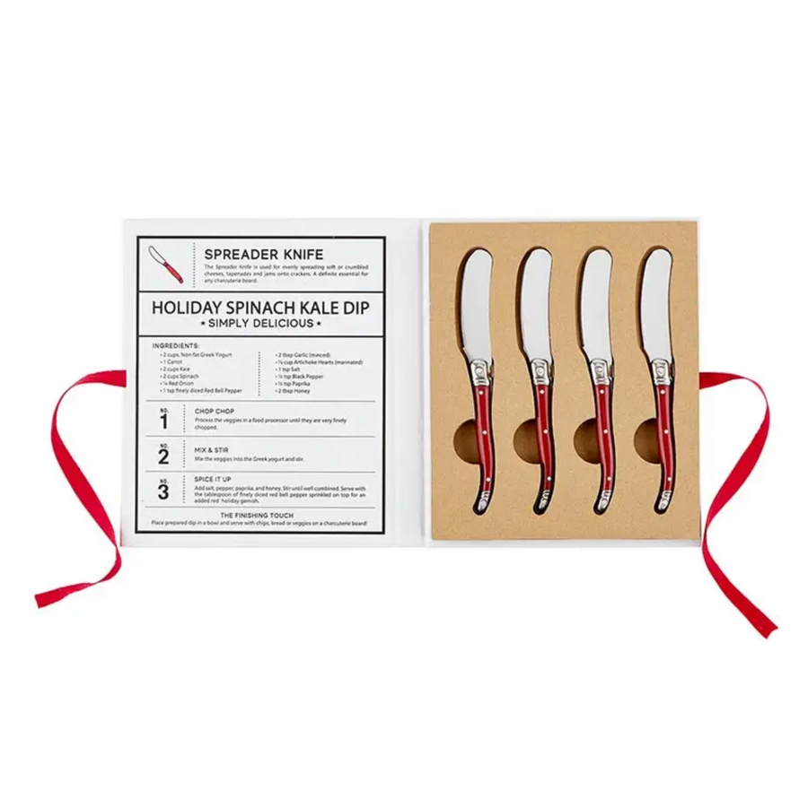 Holiday Red Charcuterie Spreader Set