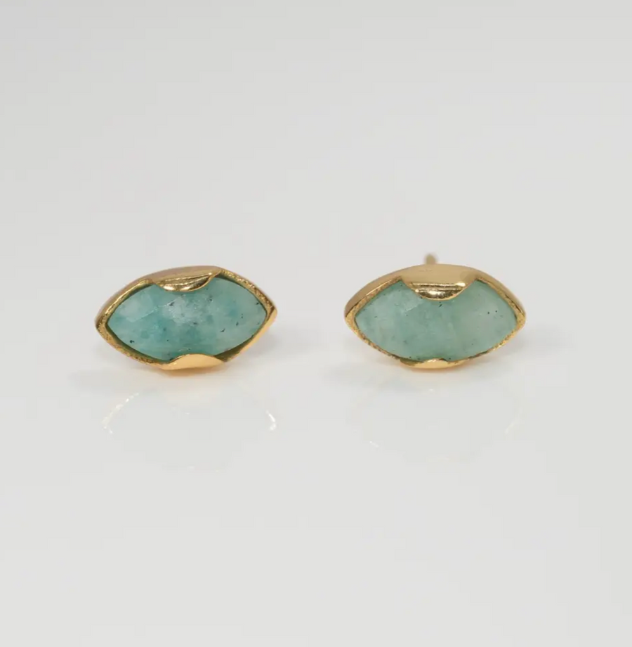 Amazonite Marquis studs