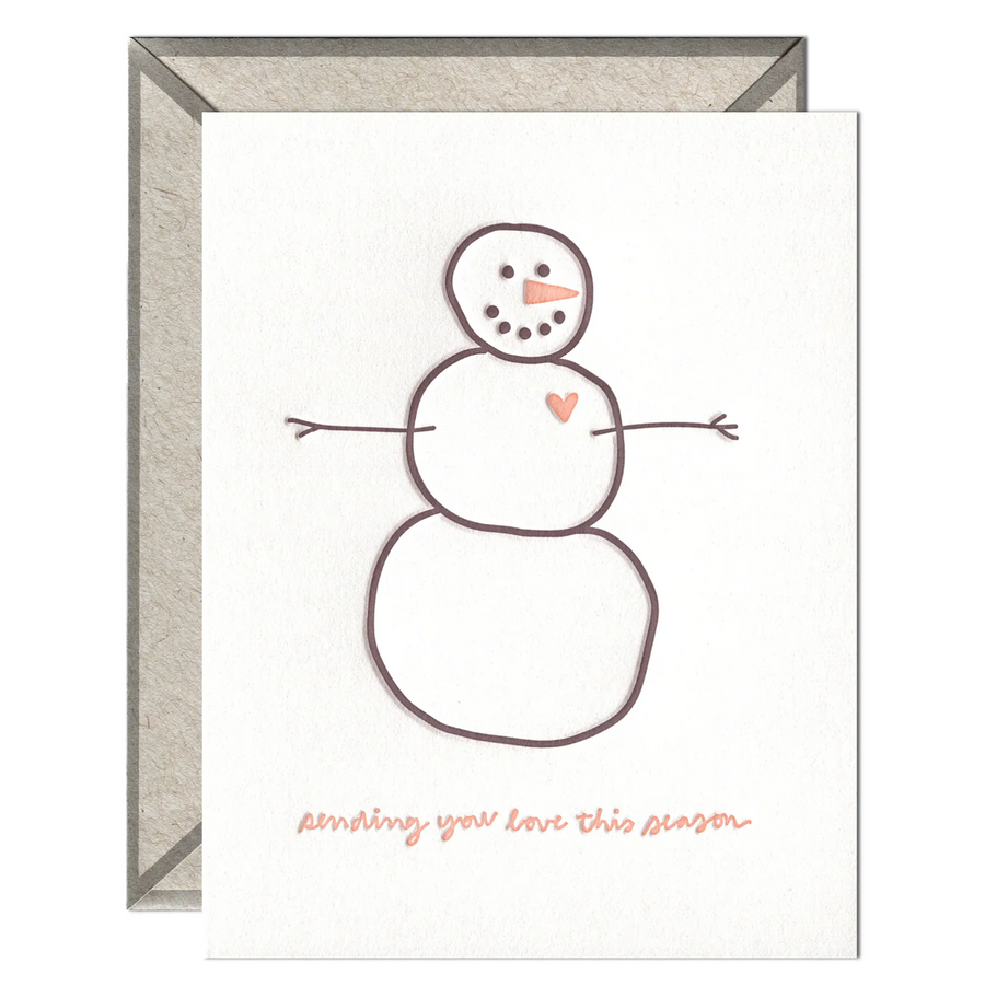 Sending Love Snowman Card