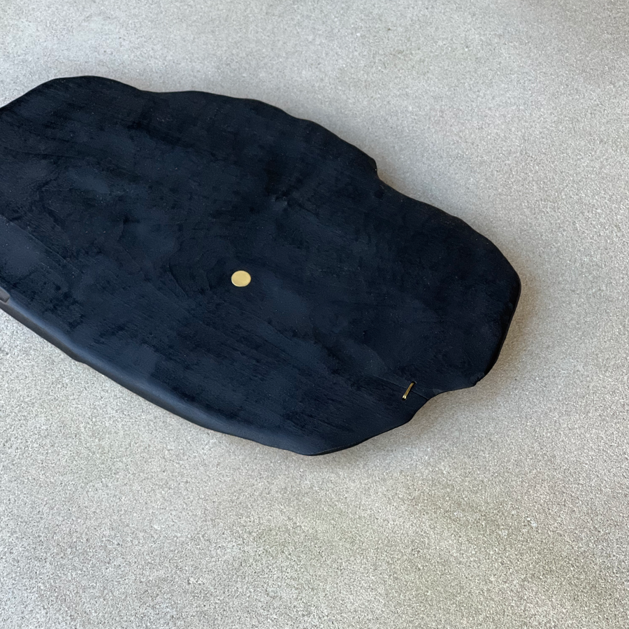 CN Charred Maple Oval Tray / Brass Dot