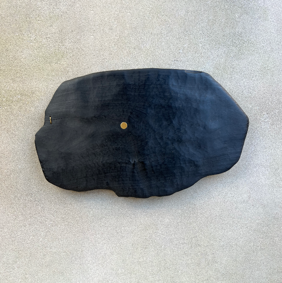 CN Charred Maple Oval Tray / Brass Dot