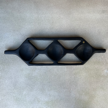 CN Charred Cherry Tri-Bowl Tray