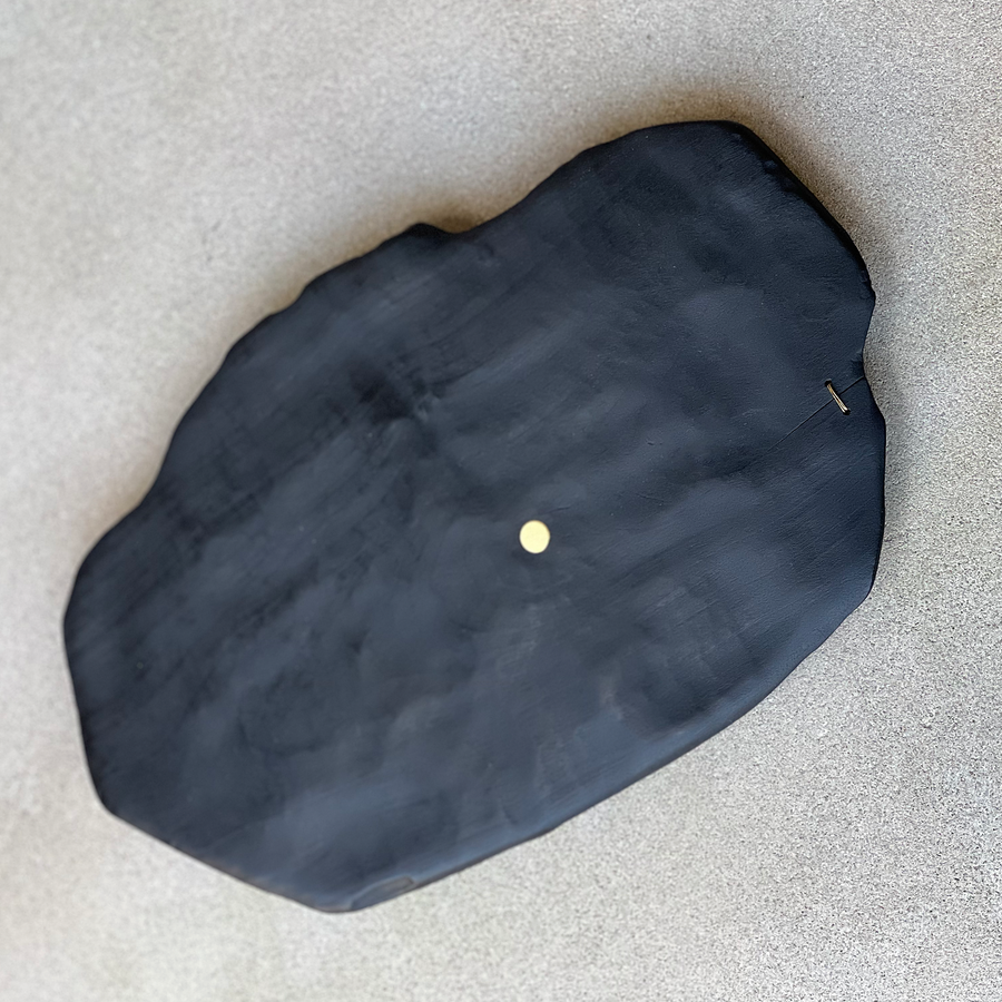 CN Charred Maple Oval Tray / Brass Dot