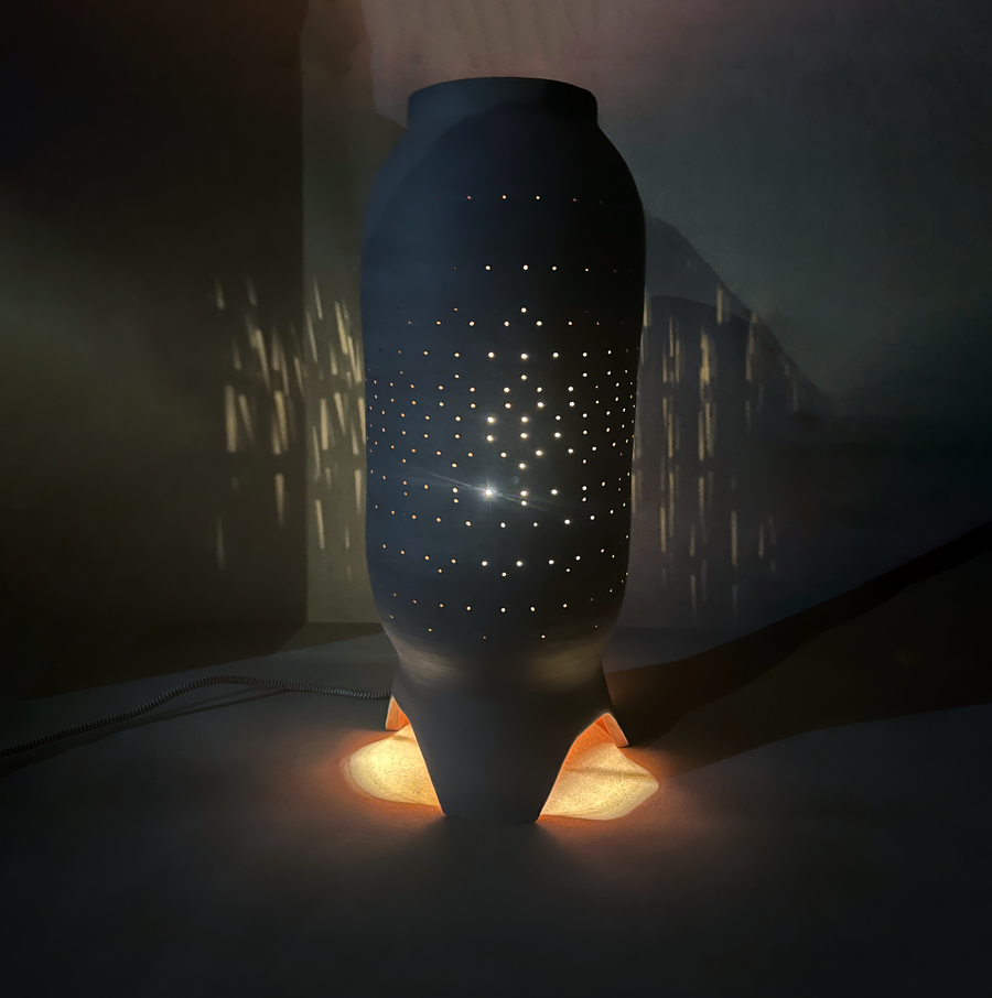 Carnevale Clay Tall Moon Lamp