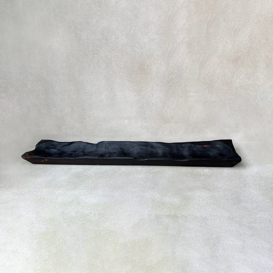 CN Tulip Wood Long Tray w/ Brass Dot Detail