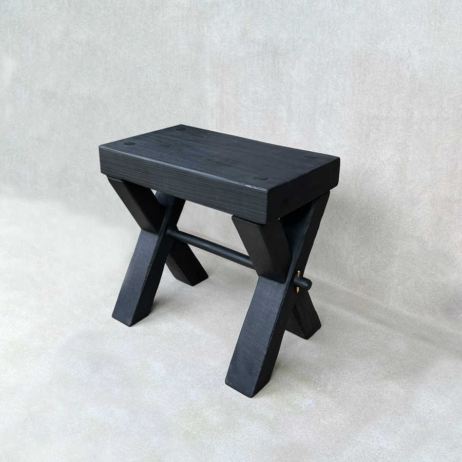 CN X Base Tulip Wood Side Table/Stool