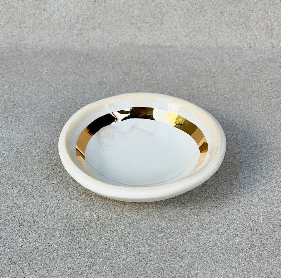 Cream + Gold Trinket Dish