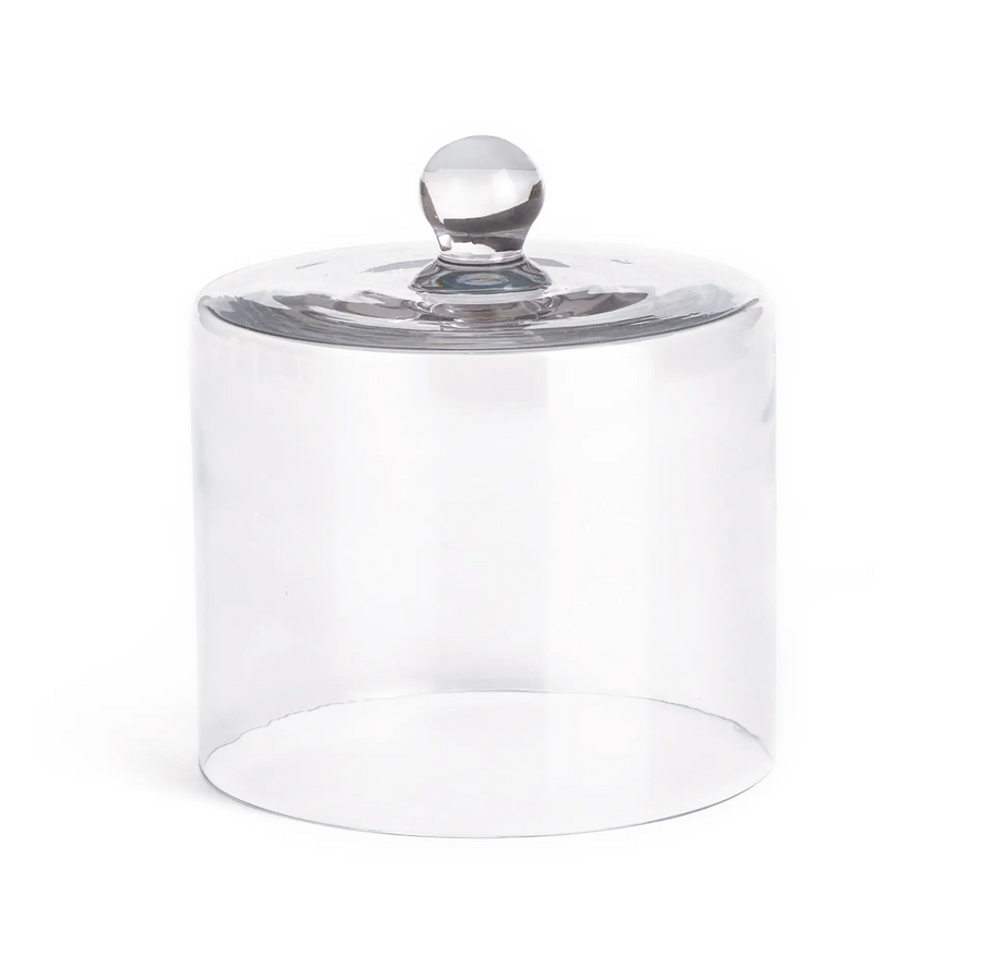 Low Glass Cloche with Knob Handle