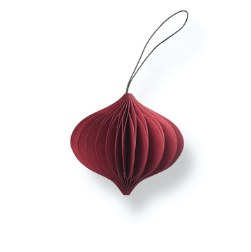 Onion folded ornament, Holly Berry