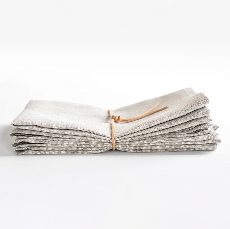 OATMEAL linen Heirloom Napkins / Set of 4