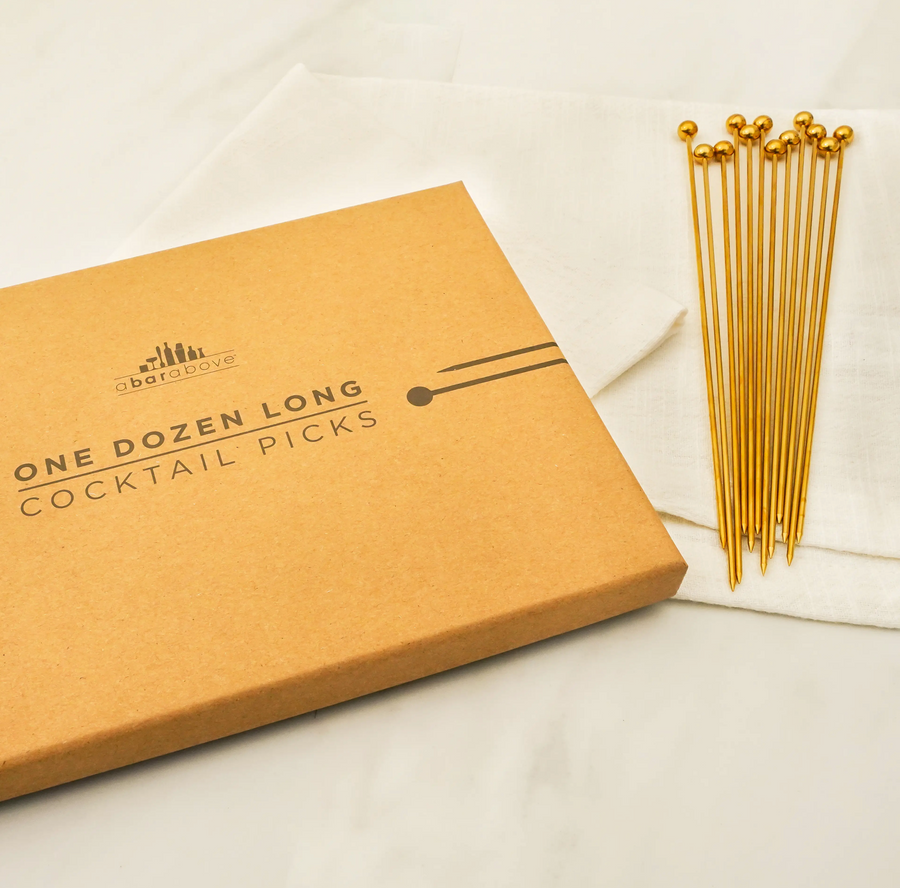 Short Gold Cocktail Picks / 12pc set