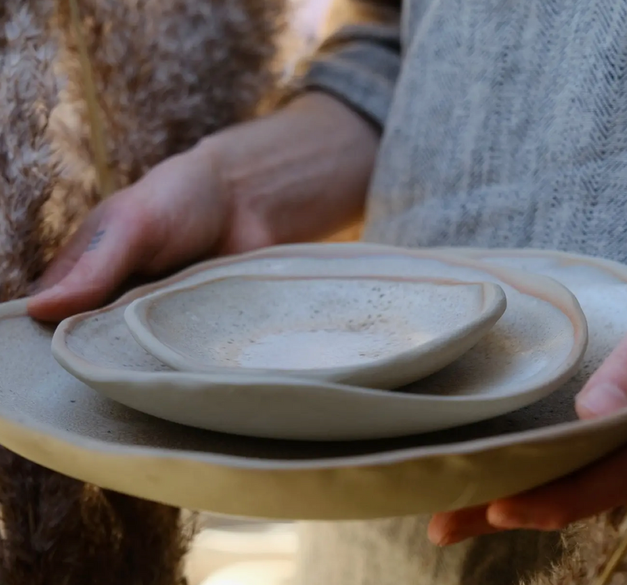 Laima STONEWARE NESTING TRAYS IN BEIGE