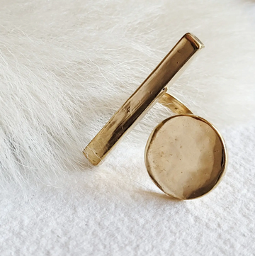 Disc moon Adjustable Ring