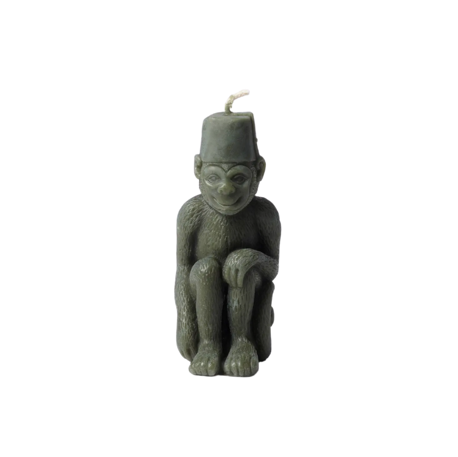Greentree Home MONKEY WITH A FEZ  CANDLE