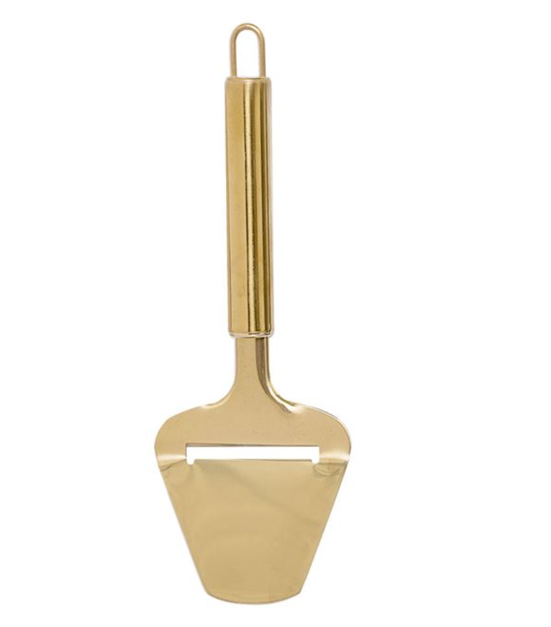 Gold Finish Stainless Steel Cheese Server
