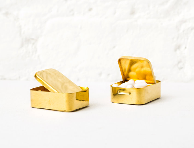 Brass Bin / Trinket Box / Pill Box
