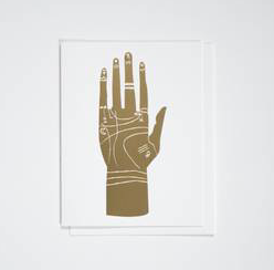 Palmistry Hand Gold Foil Card