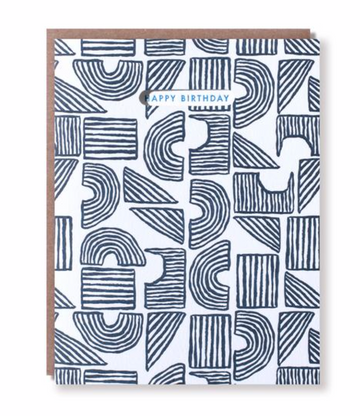 geometric shapes birthday card